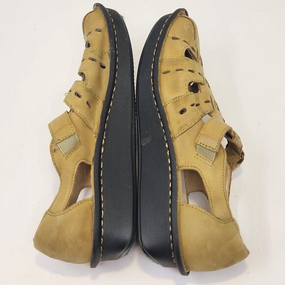 Alegria Womens Pesca Sage Green Leather Clogs Size 37 US 6.5 Comfort Shoes - Picture 7 of 8